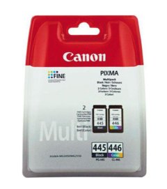 Canon PG 445 XL/CL446 Original Black 445XL &amp; Tri-Color 446 ink Cartridges (OEM)