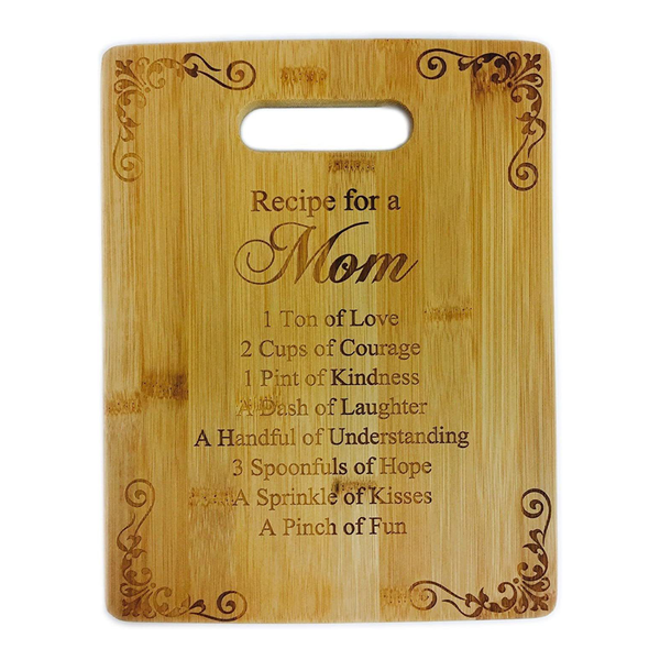 Bamboo Cutting Board Laser Engraved Chopping Board Partical Dad Mom Gift