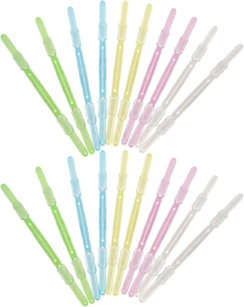 20 Pieces Plastic 2-Hole Loose-Leaf Binding Clips