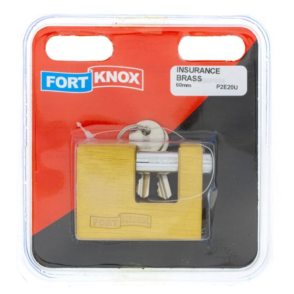 FORT KNOX Insurance Padlock Brass 60mm Q:1 P2E20U