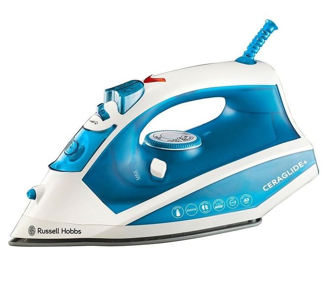 Russell Hobbs Ceraglide+ Steam and Spray Clothes Iron 2000W Ceramic