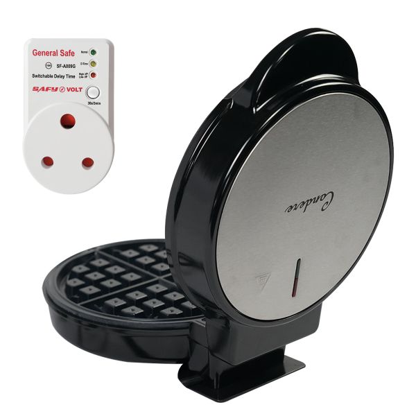 Condere Round Waffle Maker ZS-2433 with Free Voltage Protector