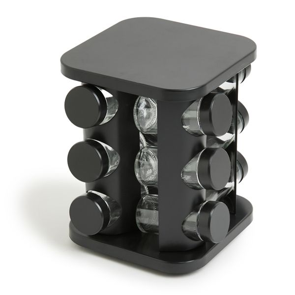 George &amp; Mason - Rotating Spice Carousel - Black