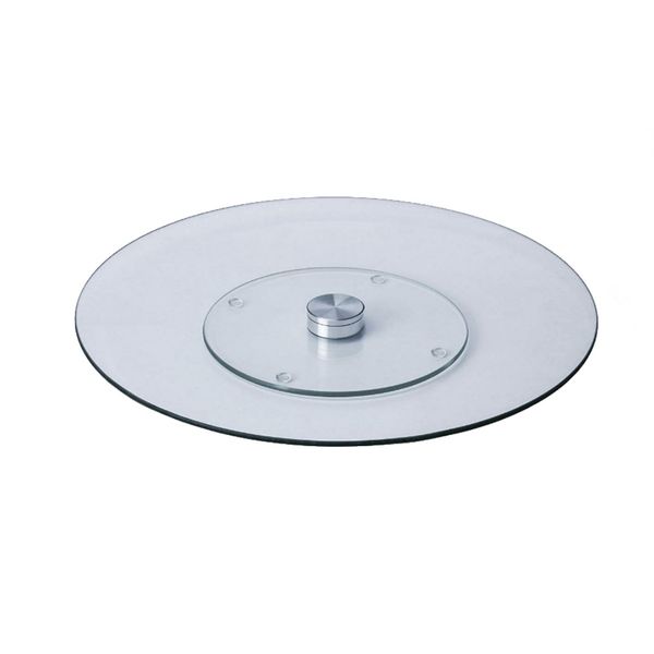 35cm Tempered Glass Lazy Suzan - Rotating Serving Tray