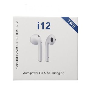 TWS i12 Earpods - White - Matte Finish