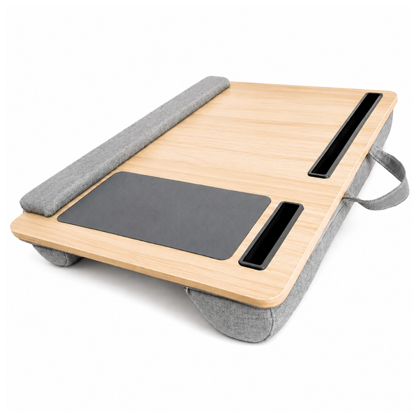 AICOM - Laptop Lap Desk with Cushions, Phone Holder &amp; Mouse Pad- Up to 17''