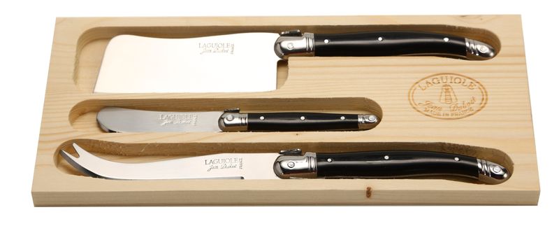 Laguiole by Jean Dubost 3 Piece Cheese Set-Grey