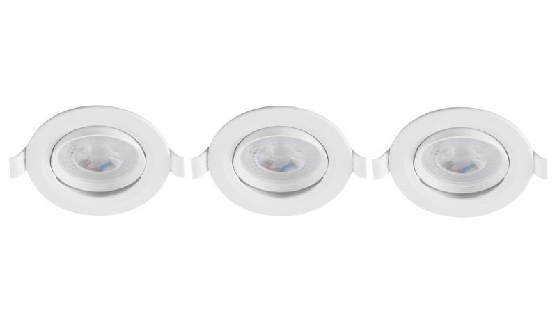 Bright Star DL143 Triple Pack 5 Watt LED Downlights, 4000K -Tilt Adjustable