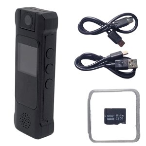AICOM - Mini Portable C8 4K Action Camera with 32G SD Card &amp; Dual Cables