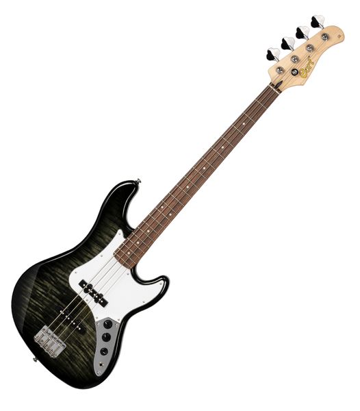 Cort GB24JJ 4-String Bass Guitar - Trans Black