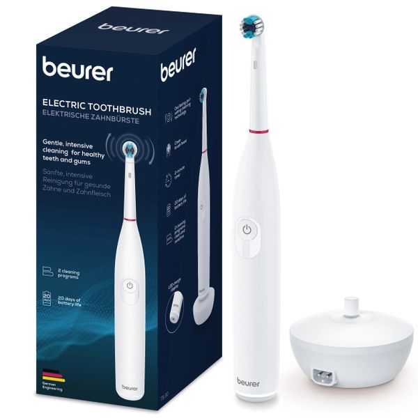 Beurer Electric Toothbrush: Oscillating &amp; Pulsating Tech, 2 Programs: TB 30