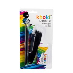Khoki - Stationery - Stapler Set - Metal - Size 26/6 - With 1000 Staples
