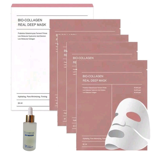 Bio Collagen Real Deep Mask &amp; Turmeric Face Serum