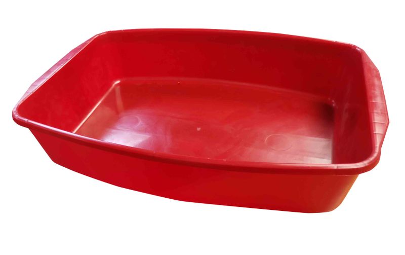 Cat Litter Tray - Red x 2