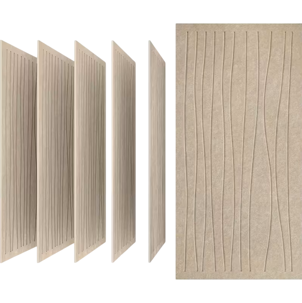 Self-Adhesive Wall Art Sound Insulation Panels (600mm x 300mm)- Pack of 6.