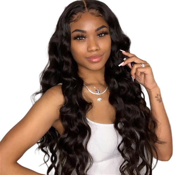 Women's Center Part Wavy Wig - Long Synthetic Loose Curly Topper