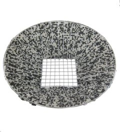 Hand Crafted Beaded Tradional African Bowl - Black &amp; White