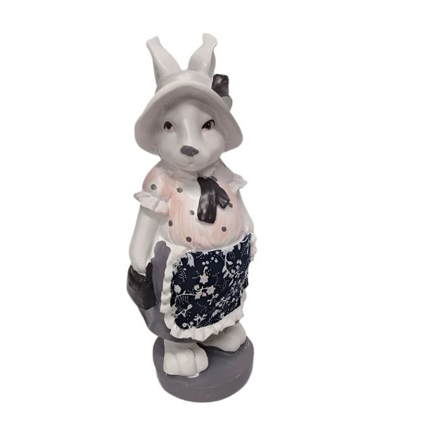 Rabbit with Flower Apron Ornament