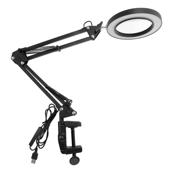 10X Magnifying Glass With Light And Clamp 3 Color Modes 10 Brightness
