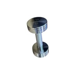 Chrome-Plated Fixed Dumbbell - Solid Metal Weight for Strength - 5KG