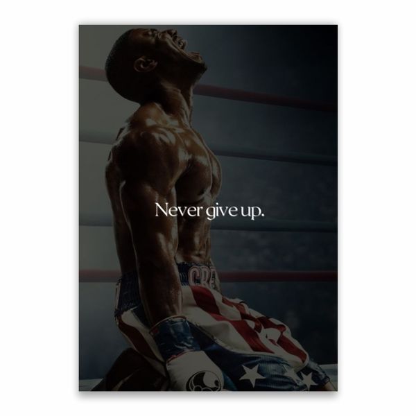 Never Give Up Creed Poster - A1