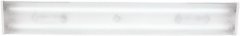 4 Foot White LED Flush Mount Fluorescent Fitting with Grid