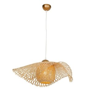 Cronus - 450 Pendant - Nature Woven Bamboo - E27 60W - 2 Pack