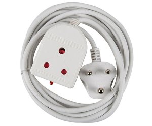Electricmate 10A 5m Extension Lead - White