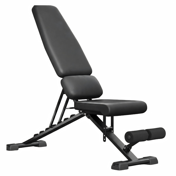 Adjustable Foldable Weight Bench for Full Body Workout - Black