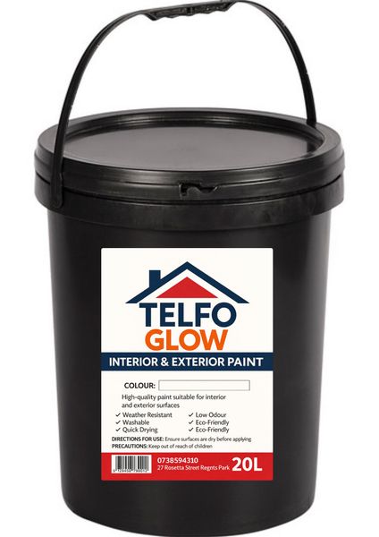 Telfo Glow Interior &amp; Exterior Wall Paint | Durable &amp; Washable | 20L