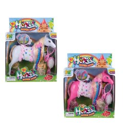Princess Horse Play Toy With Grooming Tools - Cream (2 Pack)