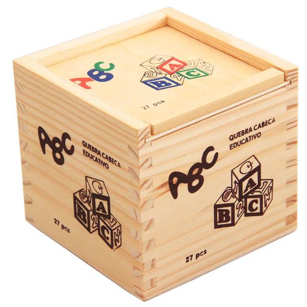 Totland Wooden ABC Blocks, 27 Pieces
