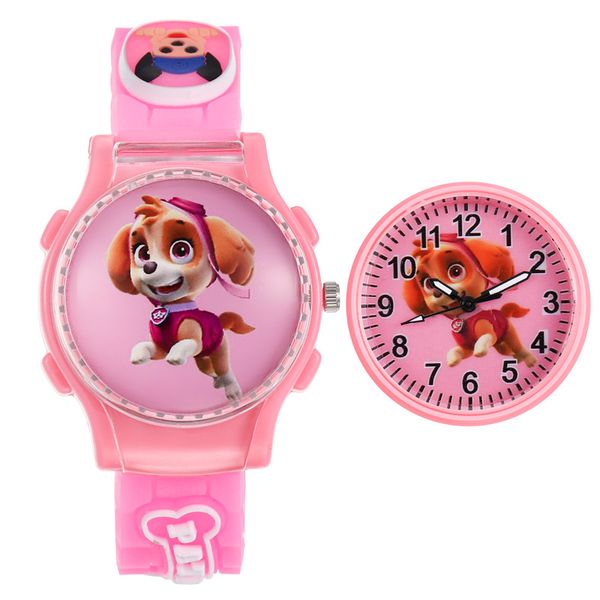 Flip and Turn Cover Cartoon Toy Watch for Kids