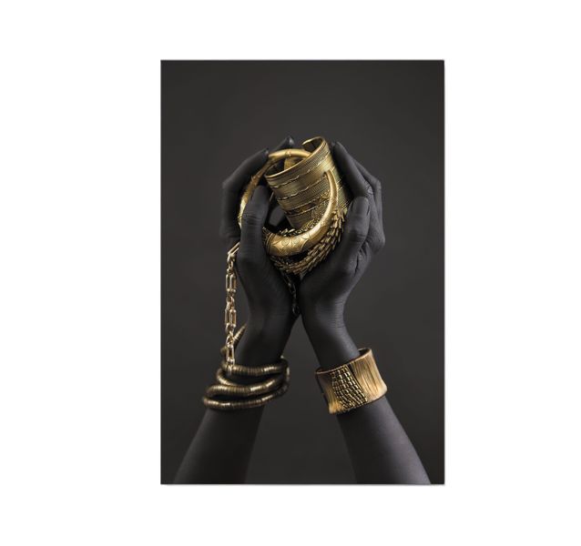 Jewelry Gold Hands Canvas Art