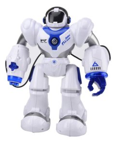 I/R Intelligent Programmable Robot (36cm tall) w/Batt &amp; Charger -Blue/White