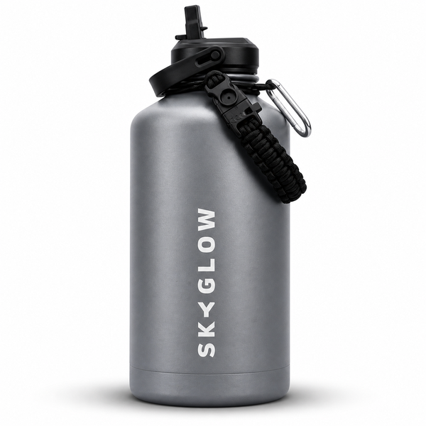 SkyGlow 1.9L Insulated Water Bottle Leakproof Stainless Steel Gym Travel