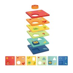 TookyToy - Wooden Shapes &amp; Colours Puzzle