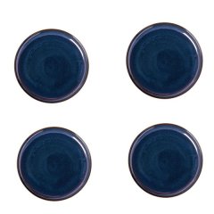 Set Of 4 7.5inch Serving Ceramic Blue Dinner Plates 2204-28