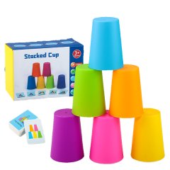 One-Player Stacking Cups Game Set for Child Toy Improve Reflexes and Limb