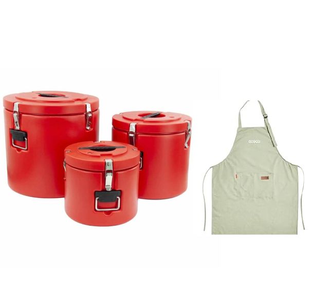 40L Stainless Steel Party Food Warmer Set of 3 with ECOCO - WaterproofApron