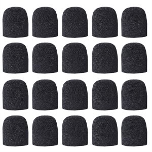 20Pack Black Foam Microphone Windscreen, Mic Foam Covers