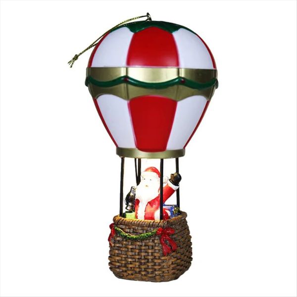 Resin Ornaments Glowing Snowman Hot Air Balloon Decorative Ornaments