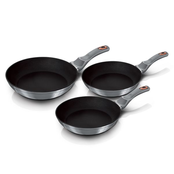 Berlinger Haus 3 Pieces Titan Coating Fry Pan Set - Moonlight Collection