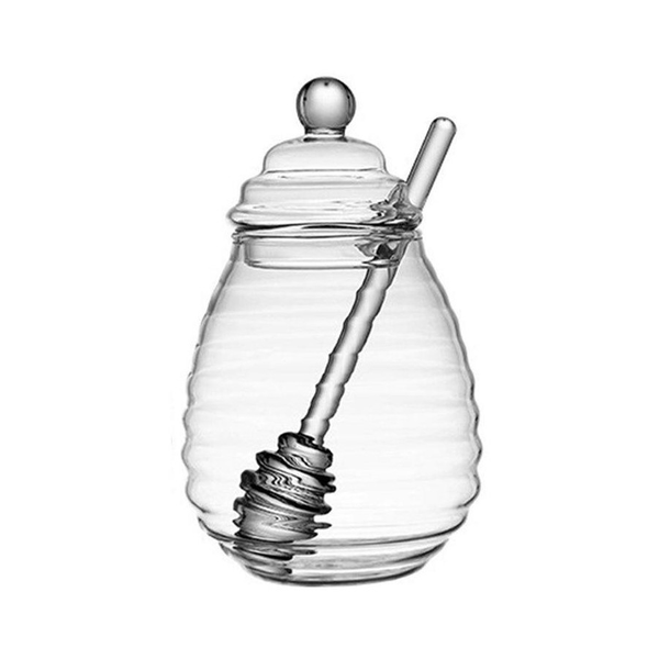 Clear Honey Jar