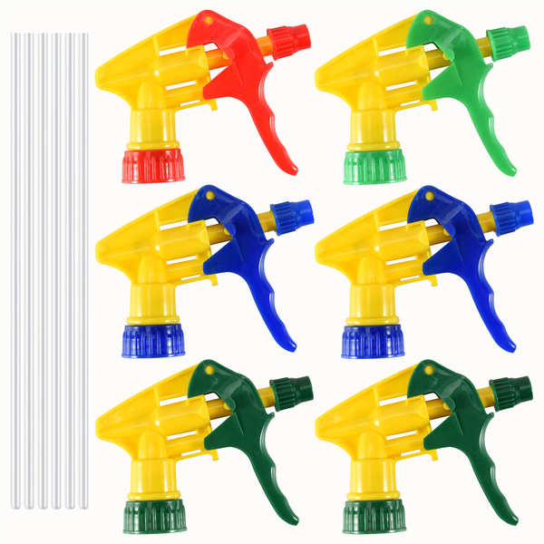 6 Pcs Heavy Duty Chemical Resistant Trigger Sprayer Spray Bottle Nozzle He