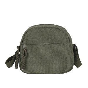 Pure Color Casual Campus Style Girls One Shoulder Sling Small Round Bag