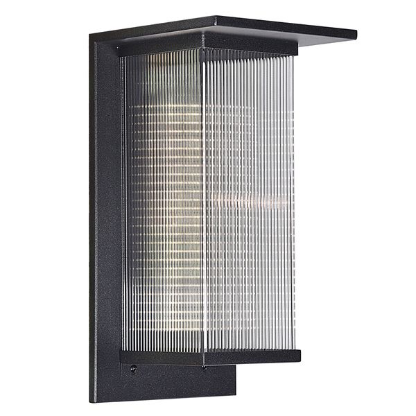 Bright Star L583 Black Outdoor 15 Watt LED Wall Light with Ribbed Diffuser