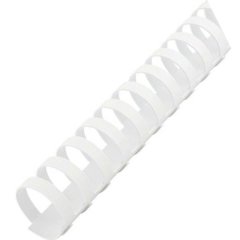 GBC: 6mm 21 Loop PVC Binding Combs - White (100 Pack)