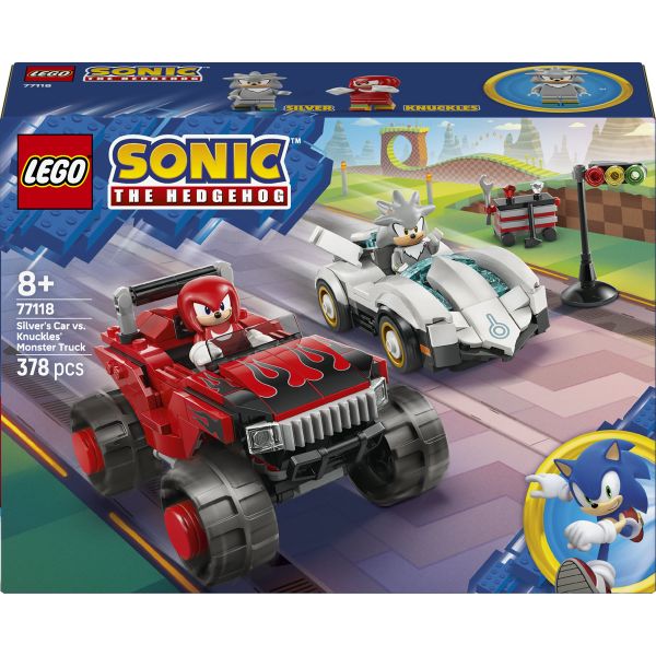 LEGO® Sonic the Hedgehog™ Silver’s Car vs. Knuckles’ Monster Truck 77118