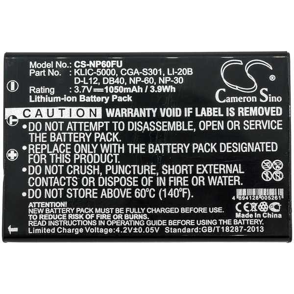 Camera Battery/1050mAh For SAMSUNG Digimax U-CA 3 &amp; FUJIFILM FinePix 50i
